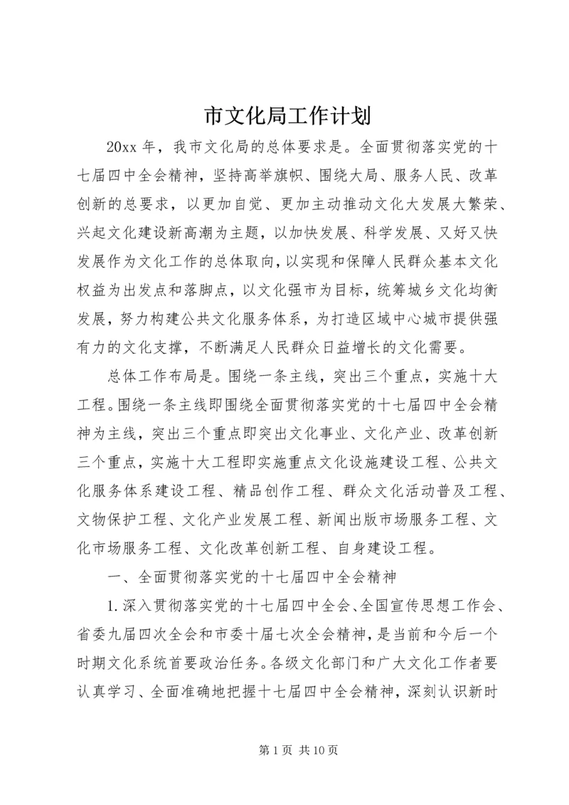 市文化局工作计划 (2).docx