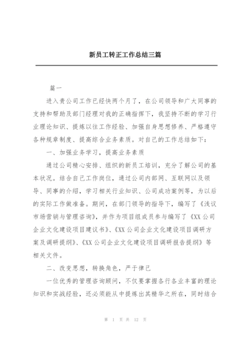 新员工转正工作总结三篇.docx