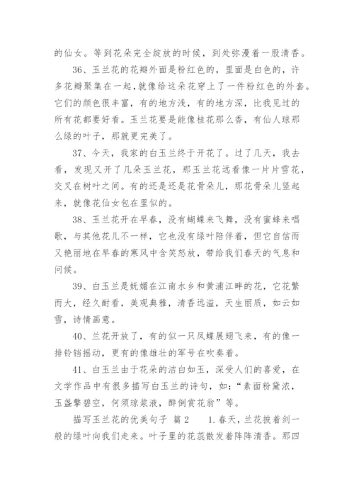 描写玉兰花的优美句子.docx
