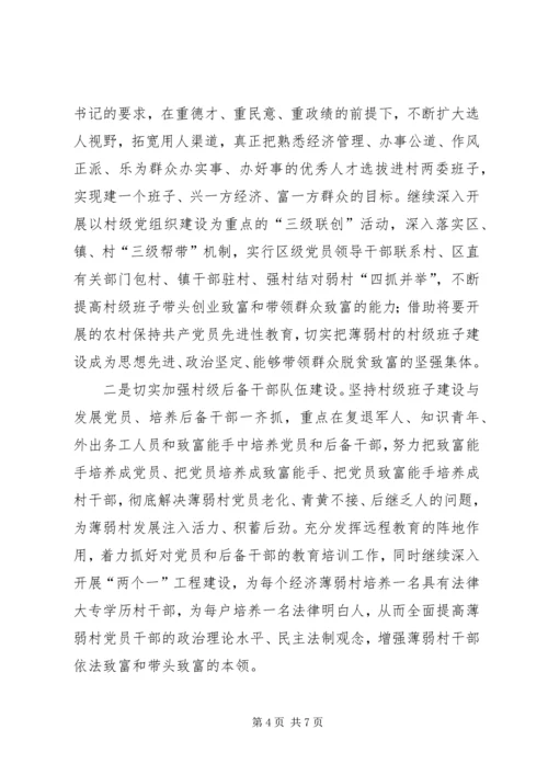 在全市实施百个经济薄弱村转化帮扶工程动员大会上的发言 (5).docx