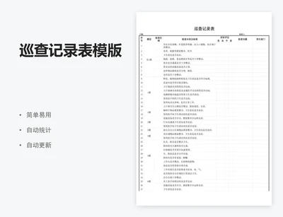 巡查记录表模版