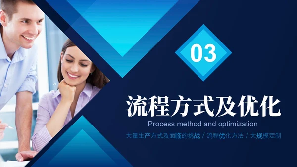 蓝色实拍简约风商务工作管理培训PPT 企业管理