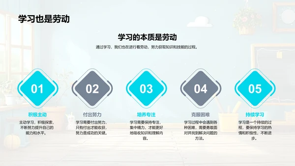 劳动故事讲解PPT模板