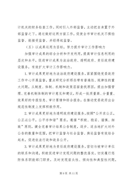 市审计局审计工作计划.docx