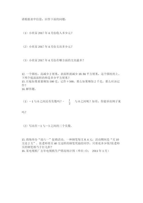 六年级小升初数学解决问题50道及答案（易错题）.docx