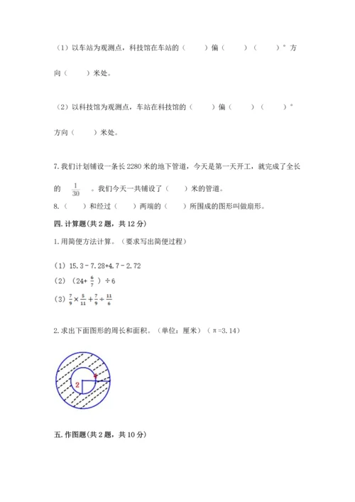 人教版六年级上册数学期末检测卷附答案【名师推荐】.docx