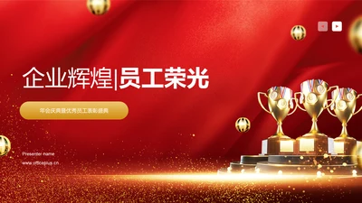 红色喜庆风企业表彰PPT模板
