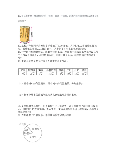 六年级小升初数学应用题50道含答案【预热题】.docx