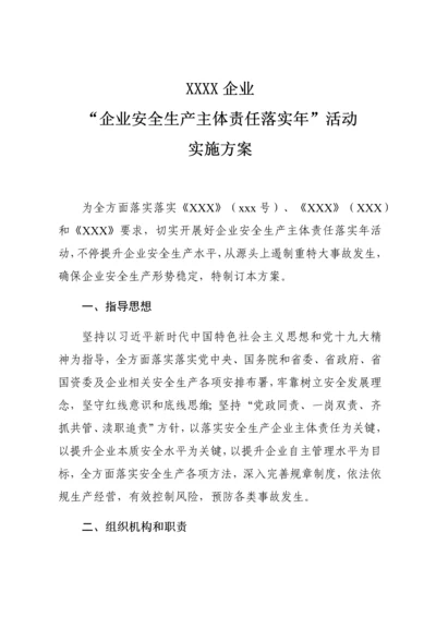 企业安全生产主体责任落实年活动实施专业方案.docx