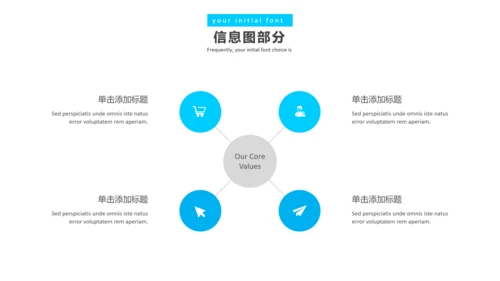 蓝色创意简洁设计公司简介商务PPT模板