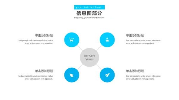 蓝色创意简洁设计公司简介商务PPT模板