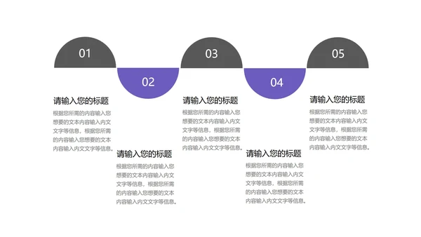 紫色商务风总结汇报PPT模板
