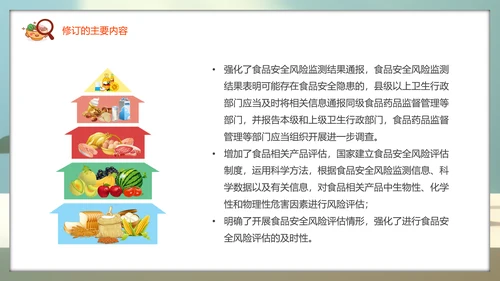 教学解读食品安全法餐桌食物PPT模板