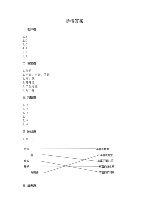 教科版科学四年级上册期末测试卷精品（完整版）.docx