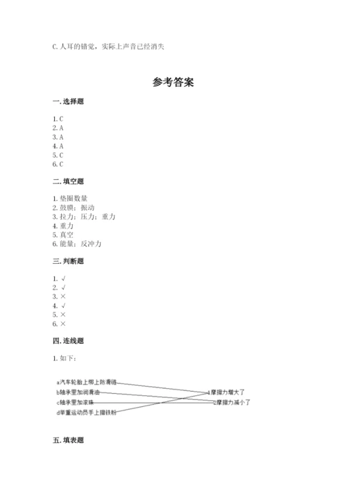 教科版科学四年级上册期末测试卷精品（模拟题）.docx
