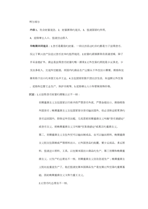 2023年经济思想史知识点总汇.docx