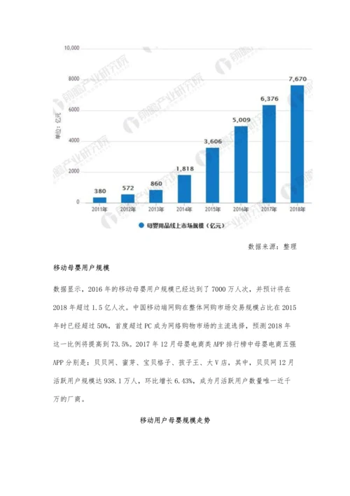 母婴电商行业发展趋势分析-母婴线上交易呈现飞跃式增长态势.docx