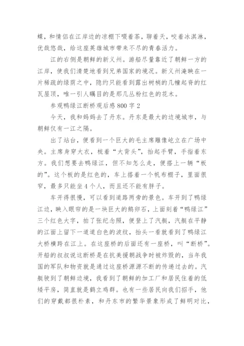 参观鸭绿江断桥观后感800字.docx