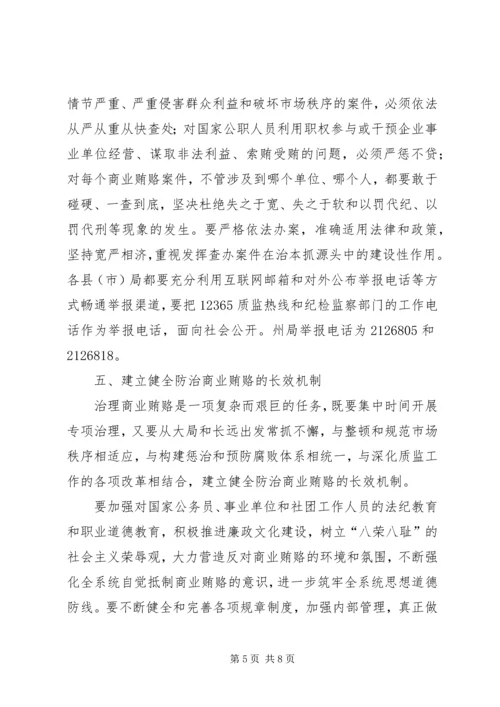 自治州质监局治理商业贿赂专项工作实施方案.docx