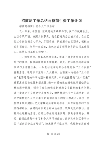 招商局工作总结与招商引资工作计划 (3).docx