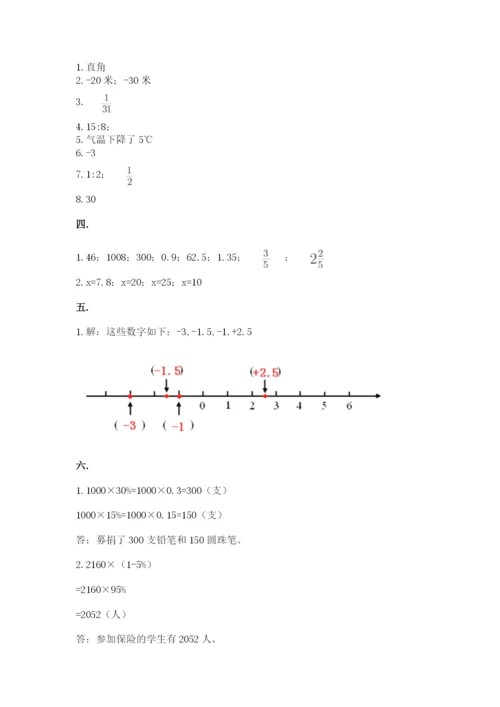 郑州外国语中学小升初数学试卷（考点梳理）.docx