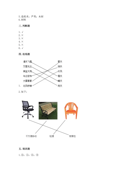 教科版二年级上册科学期末测试卷精品【名师系列】.docx