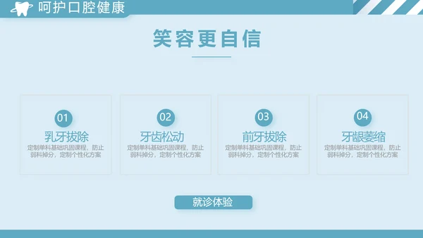 蓝色简约牙科工作总结汇报动态PPT