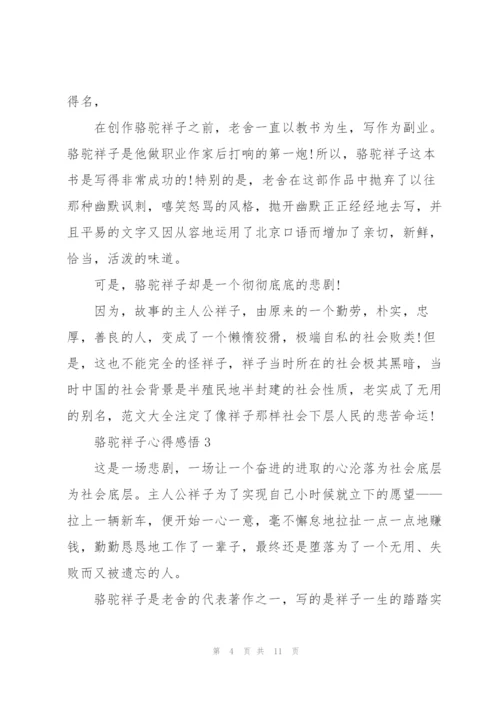 骆驼祥子学生心得感悟5篇.docx