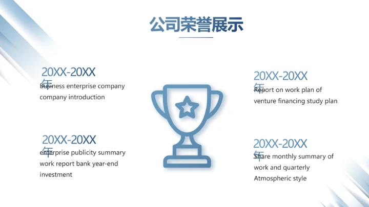 蓝色创意人力资源工作总结汇报PPT动态模板