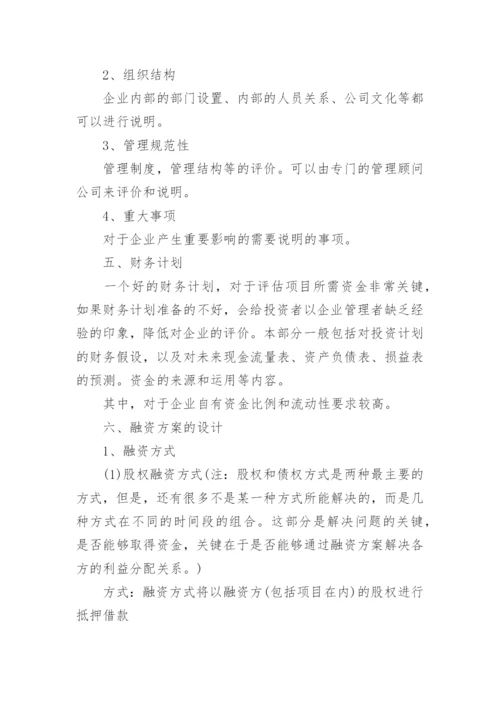 项目融资计划书怎么写.docx