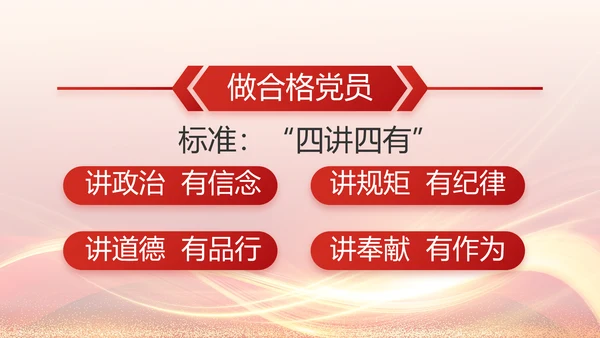 红色党建党支部工作汇报PPT党课