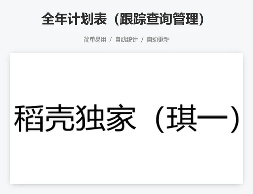 全年计划表（跟踪查询管理）
