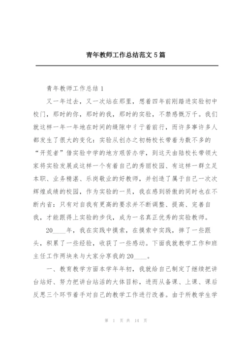 青年教师工作总结范文5篇.docx