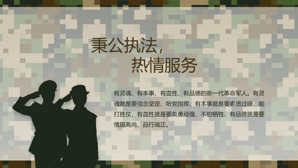 迷彩风部队军事个人工作总结汇报PPT
