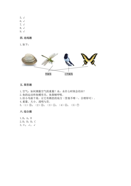 教科版一年级下册科学期末测试卷及参考答案【夺分金卷】.docx