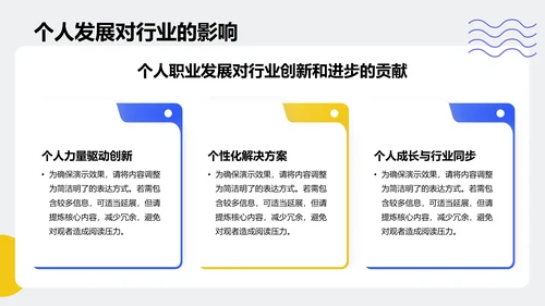 蓝色扁平风职业道德与职业发展讲座PPT模板