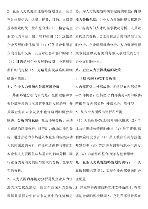 2023年企业人力资源管理师一级复习资料最新版.docx