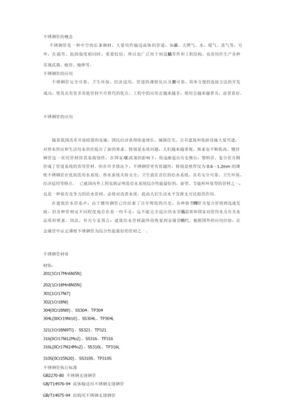 不锈钢管规格表及理论重量表.docx