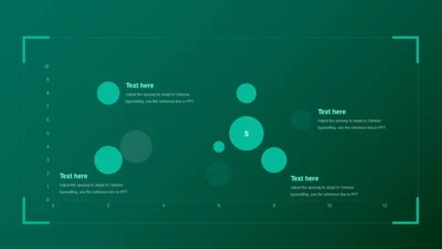 绿色商务PPT气泡图