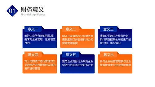 蓝橙色扁平风财务企业员工培训PPT套装