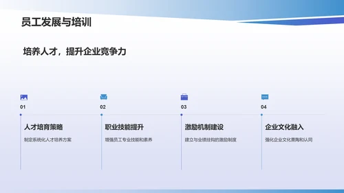 蓝色商务风企业介绍PPT模板