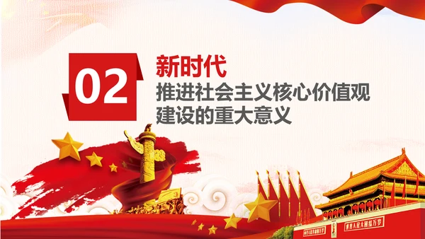 新时代培育社会主义核心价值观PPT模板