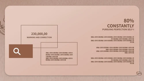 褐色简约风咖啡店创业计划PPT模板