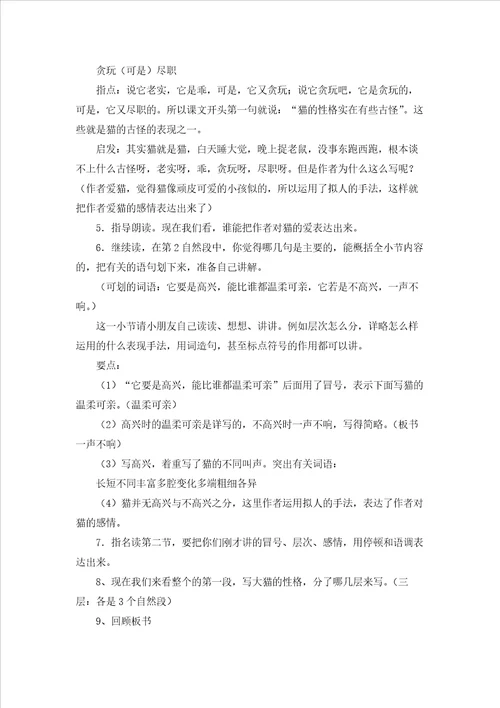 实用的猫教案汇编9篇