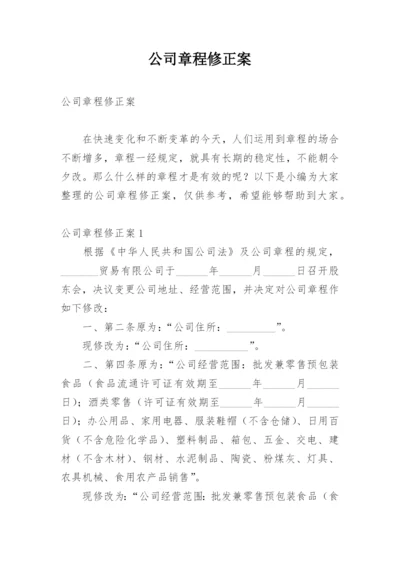 公司章程修正案.docx