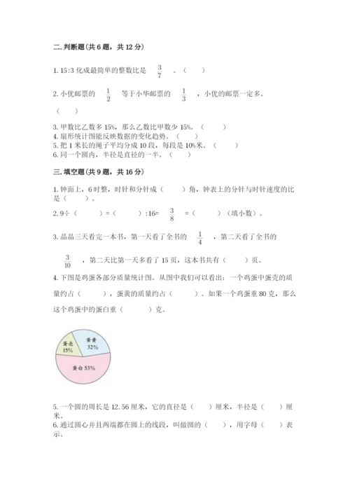 小学数学六年级上册期末考试试卷（网校专用）.docx