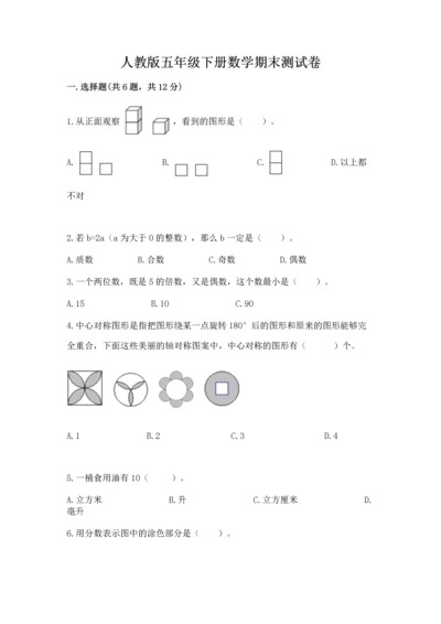 人教版五年级下册数学期末测试卷精品【易错题】.docx