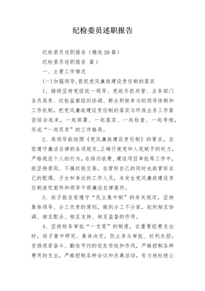 纪检委员述职报告.docx