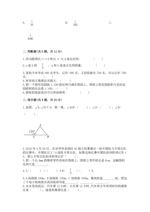 人教版六年级下册数学期末测试卷【各地真题】.docx