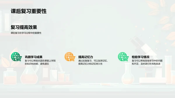 科学学习期末回顾PPT模板